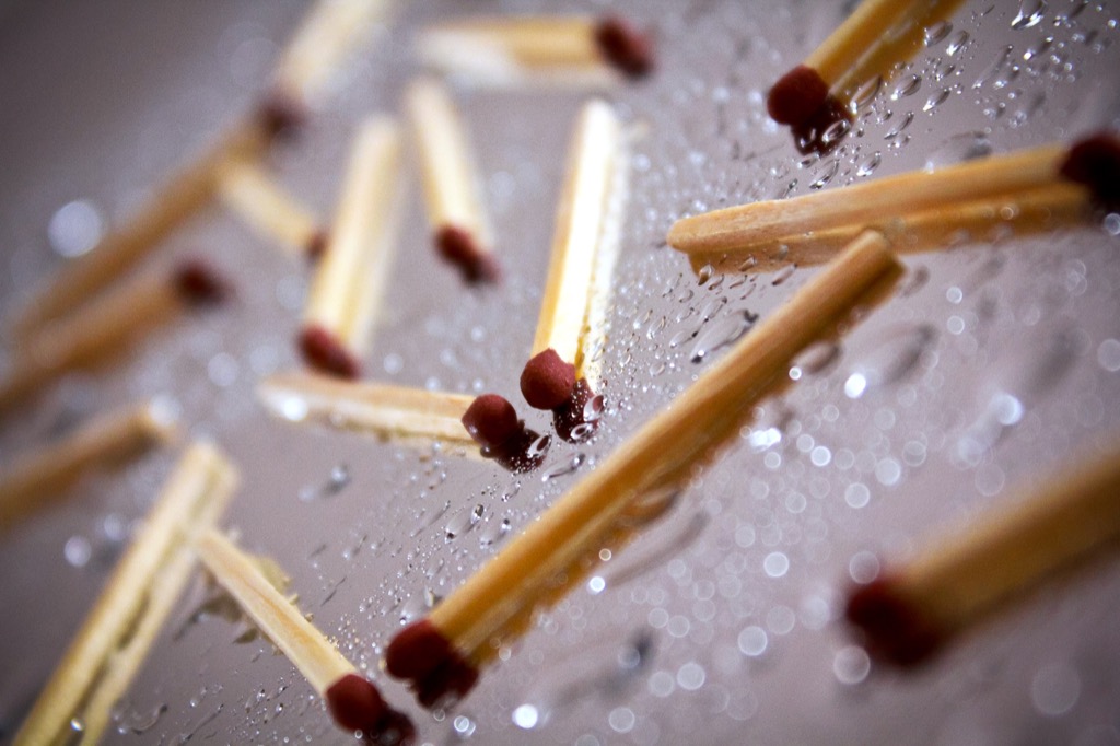 Matches Soaked in Water {Get Rid of Old Stuff}