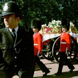 Princess Diana casket at the funeral