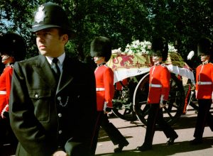 Princess Diana casket at the funeral