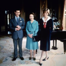 Prince Charles, Queen Elizabeth, Princess Diana in June 1987