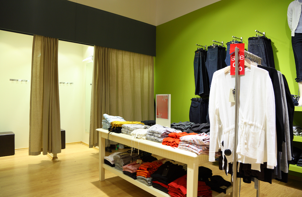 Sale section by fitting rooms
