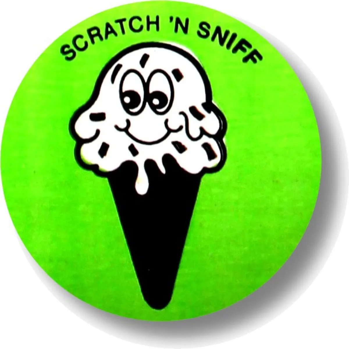 scratch and sniff sticker