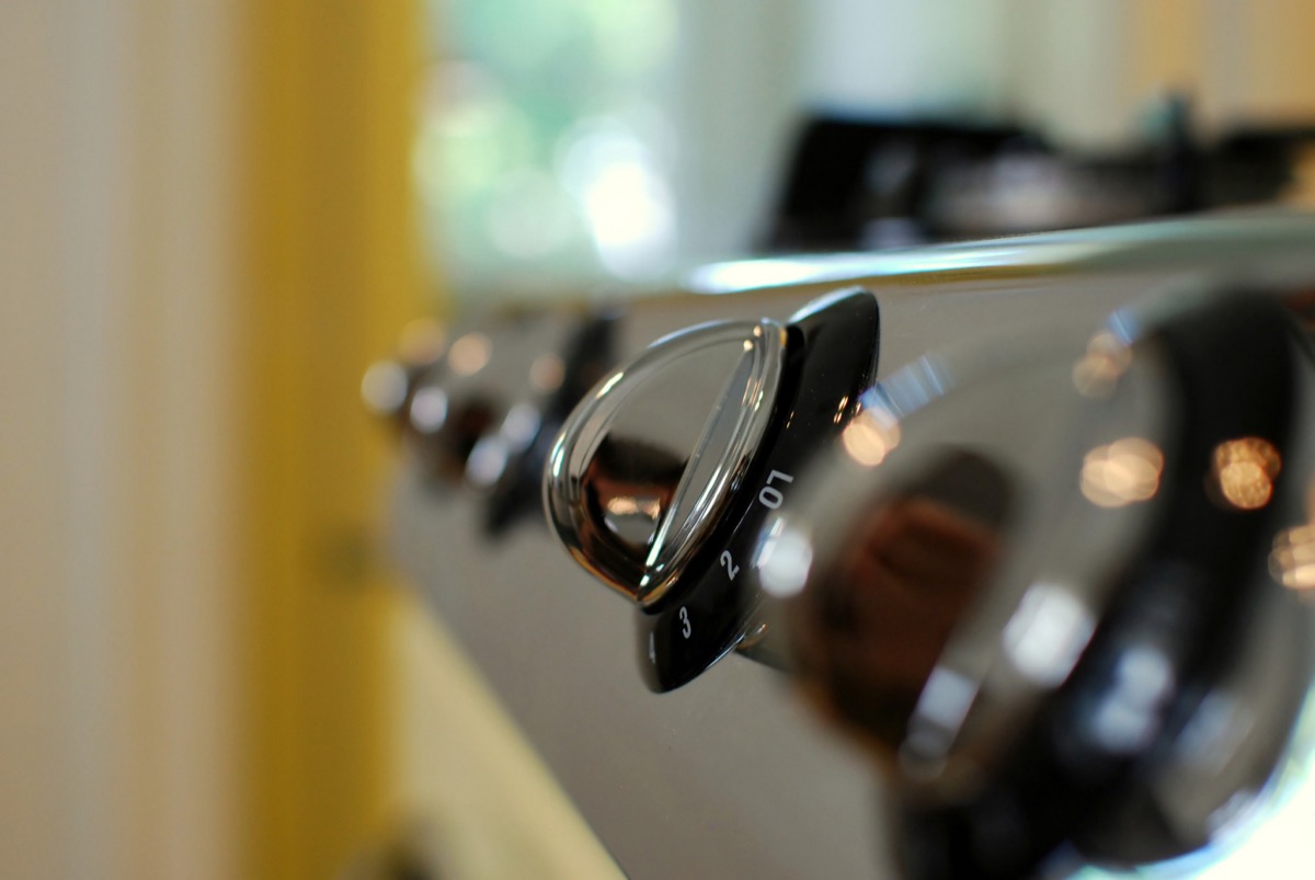shiny knobs on a stove Home Hazards