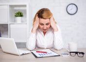 woman stressed by work