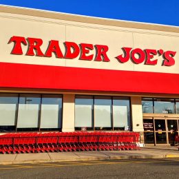 Trader Joe's discount retailer storefront, shopping carts - Saugus, Massachusetts USA