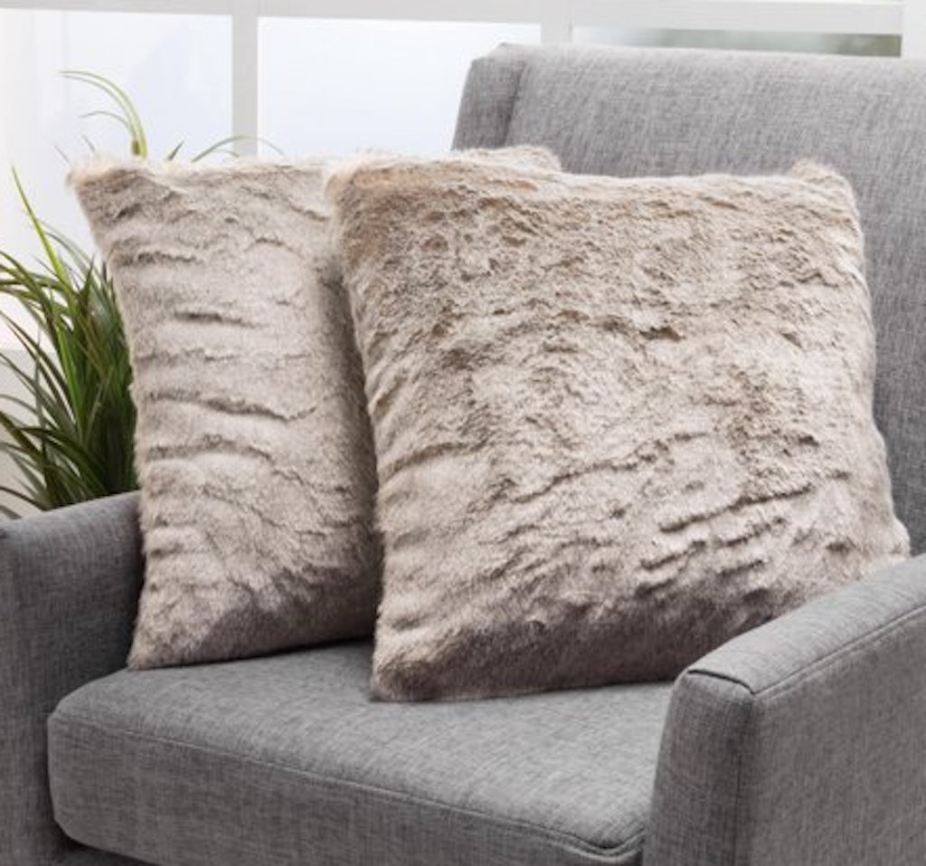 Faux fur pillows winter-home must-haves from Walmart