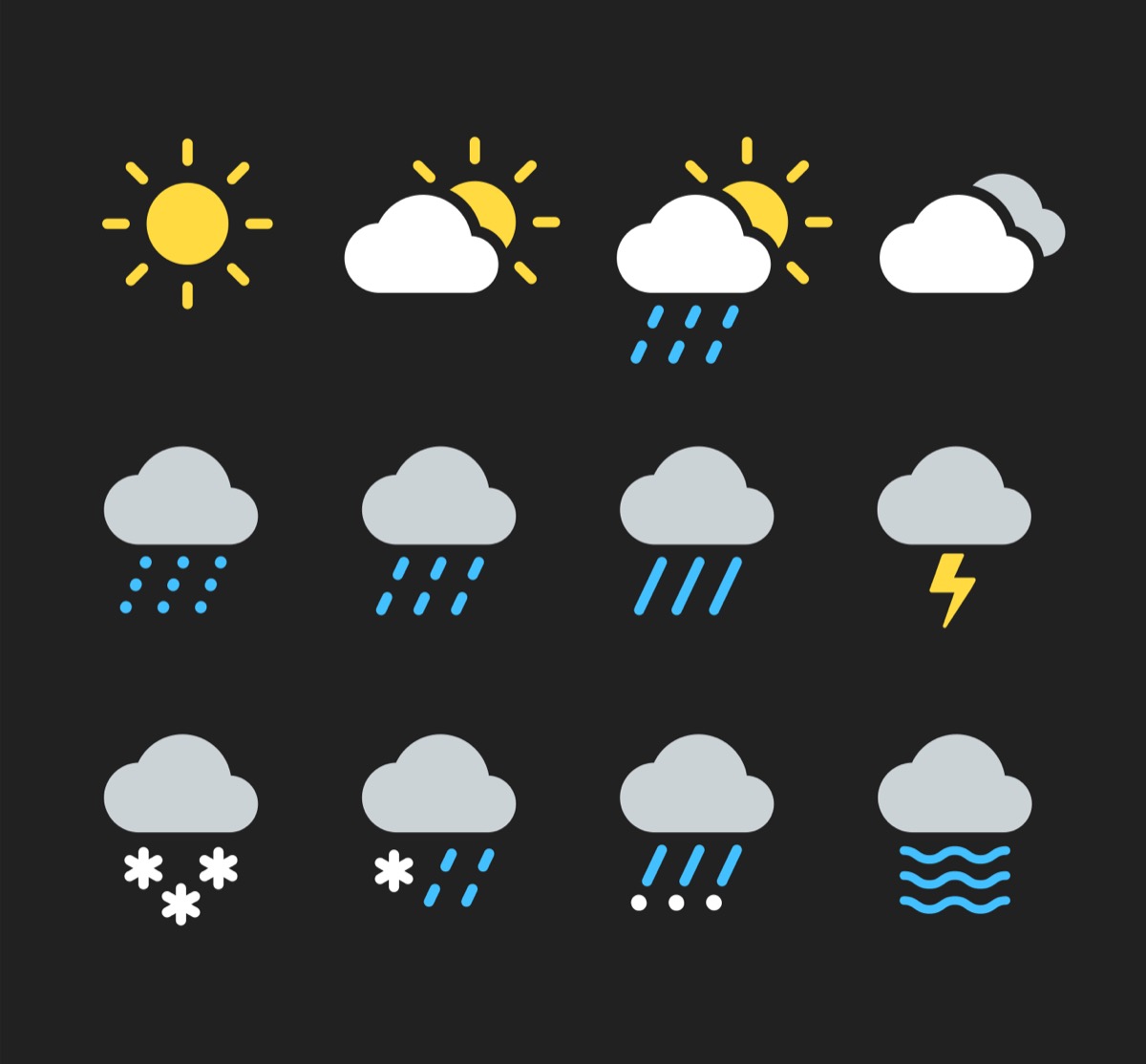 winter weather icons