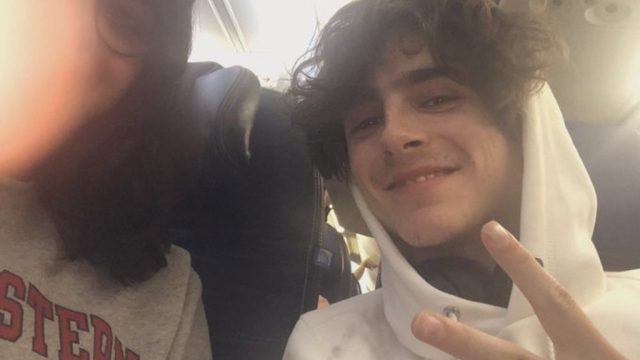fan seated next to timothee chalamet on plane