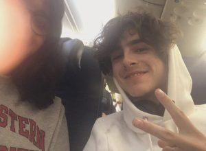 fan seated next to timothee chalamet on plane