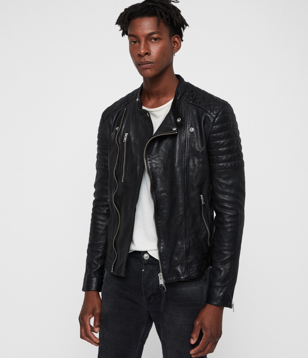 allsaints leather jacket