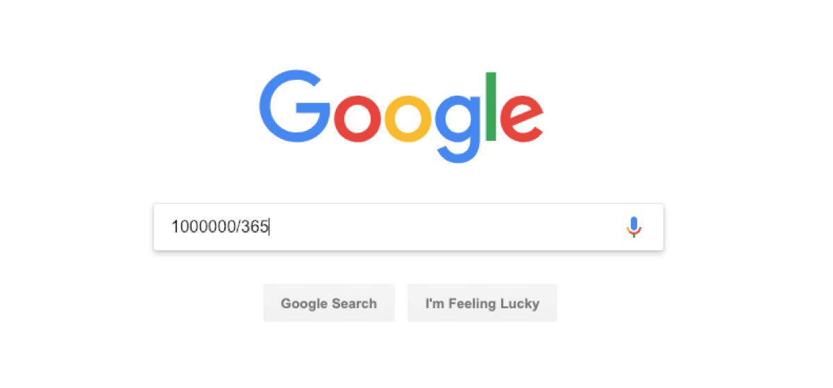 google calculator search - google tricks