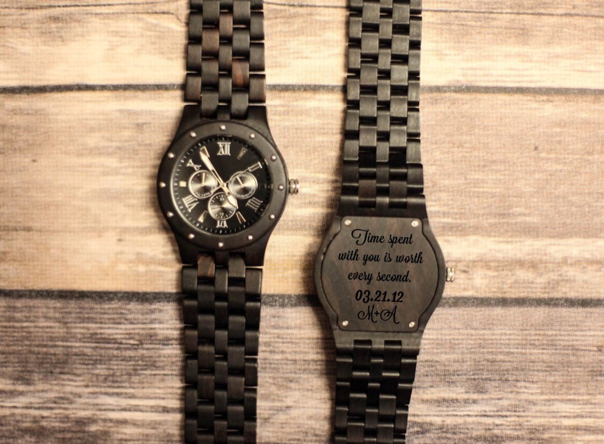 Engraved Wooden Watch {Valentine's Day Gifts}