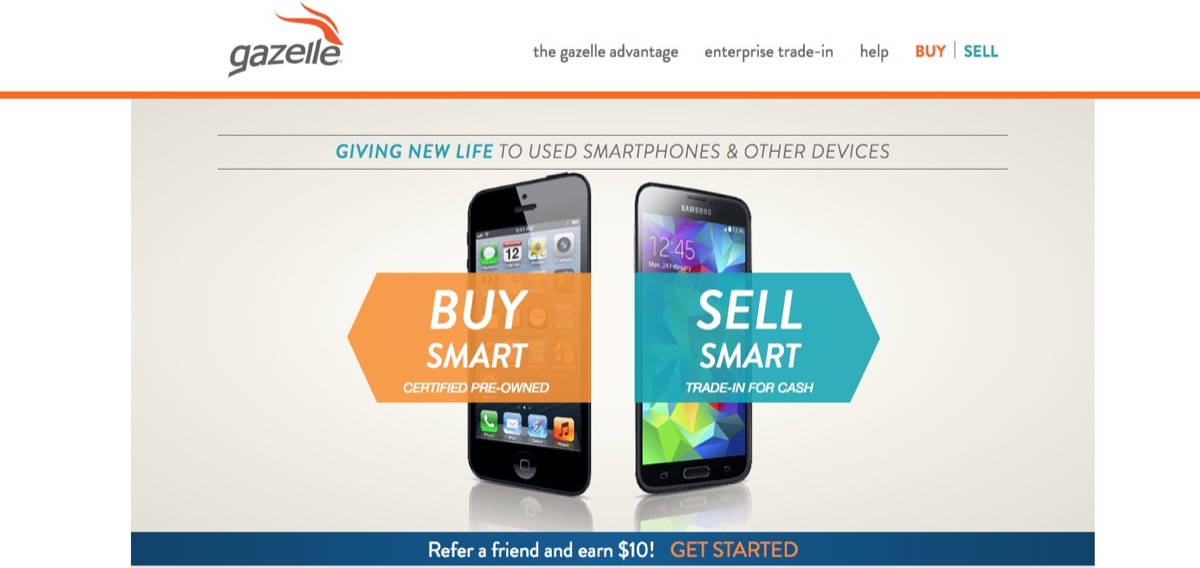 Gazelle Website Homepage {Save Money on a New Phone}