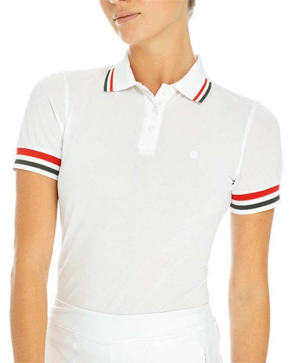 gfore white golf shirt