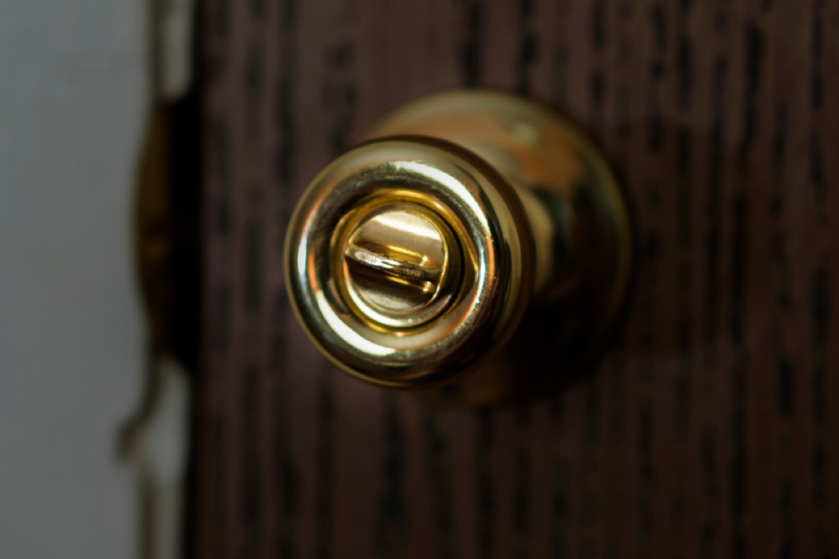 gold doorknob dated decor