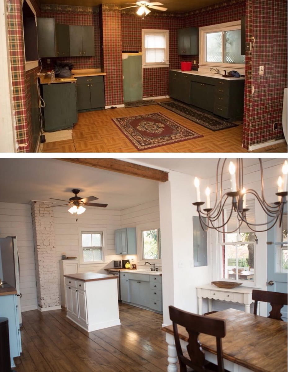 home before and after kitchen remodel
