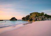 horse shoe bay pink sand beach in bermuda