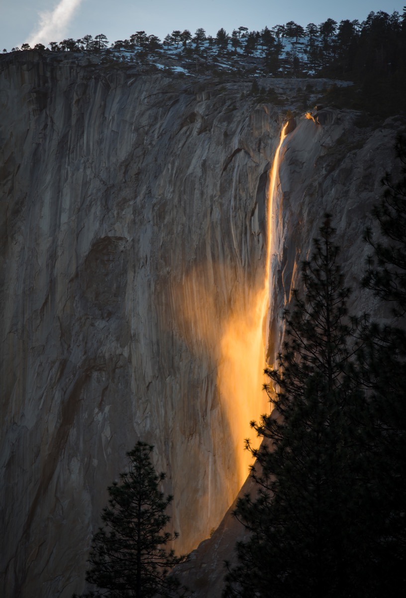 Horsetail Falls Yosemite National Park photos of rare events