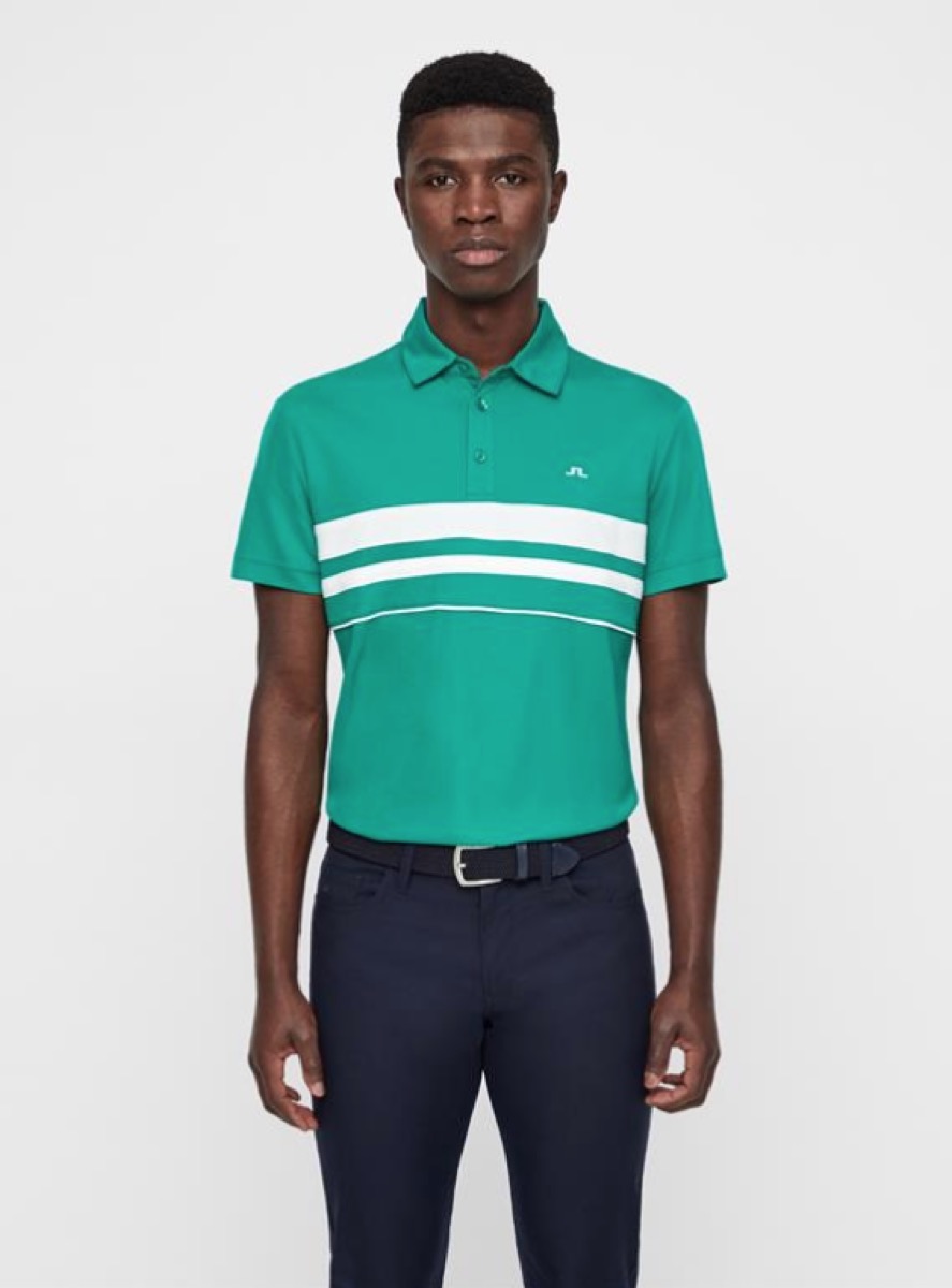 j lindeberg green golf shirt