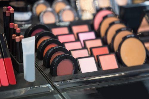 Makeup and cosmetics display