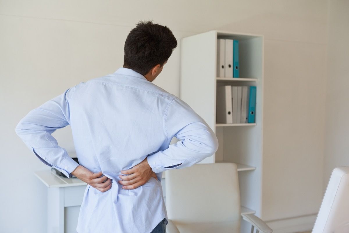 Man with lower back pain