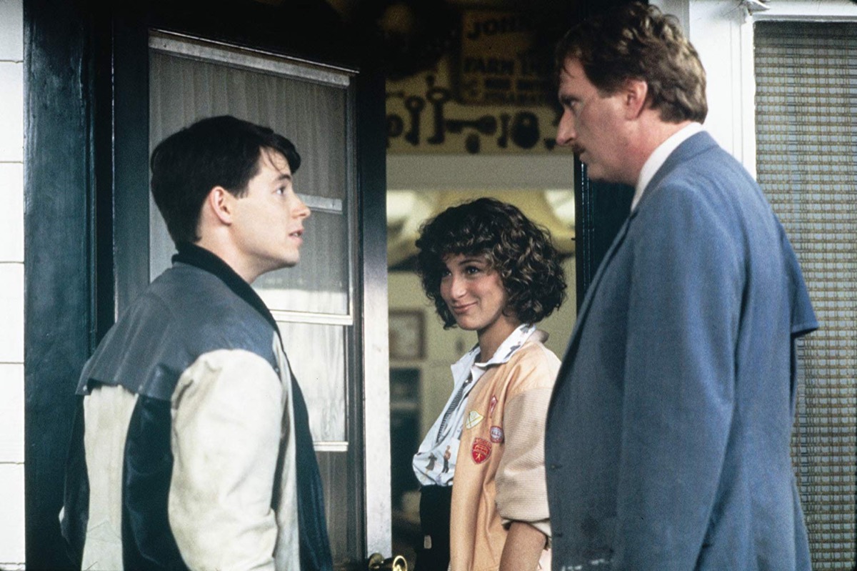Matthew Broderick, Jennifer Grey, and Jeffrey Jones in Ferris Bueller's Day Off (1986)