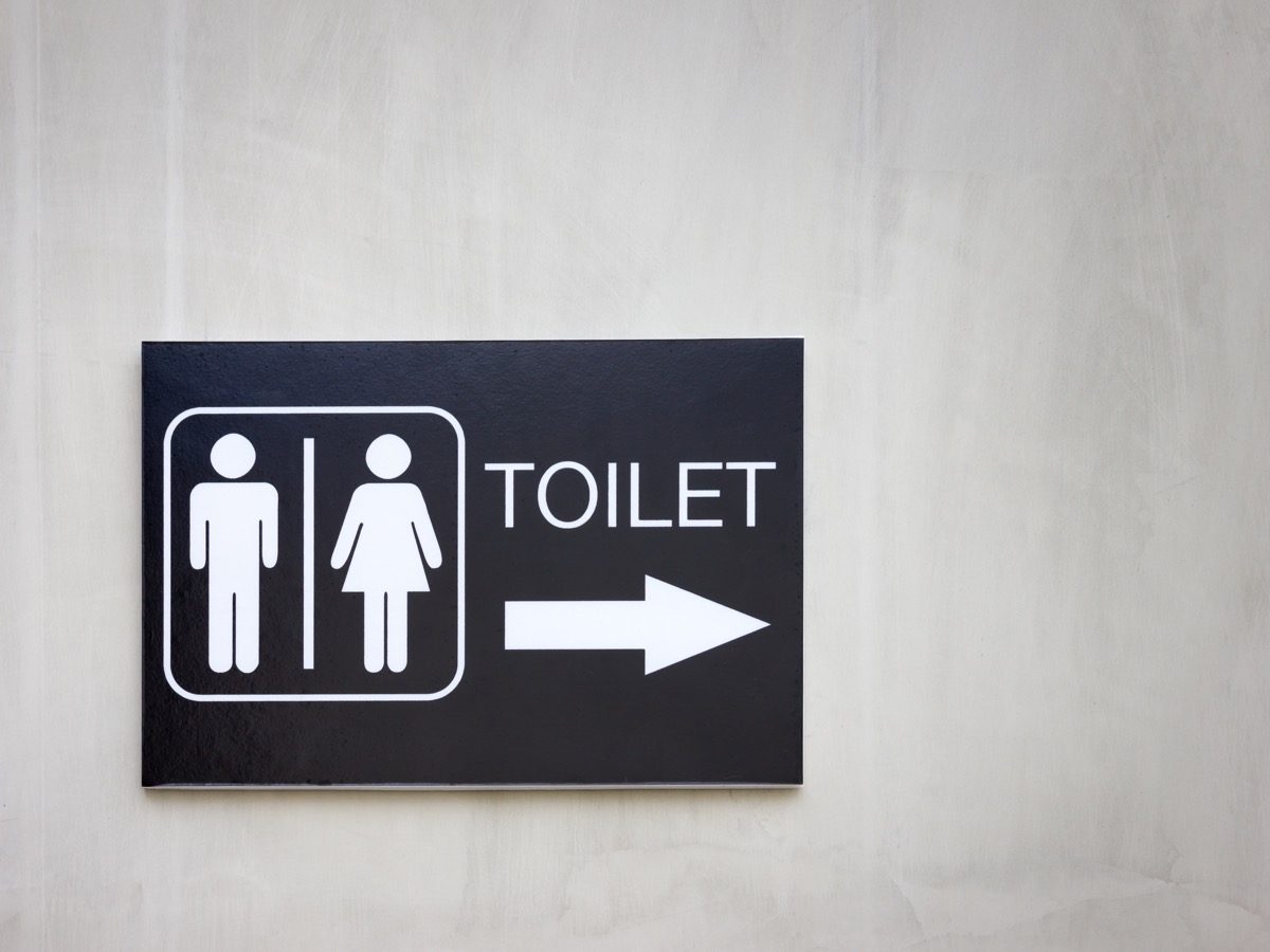 modern public toilet sign body changes over 40