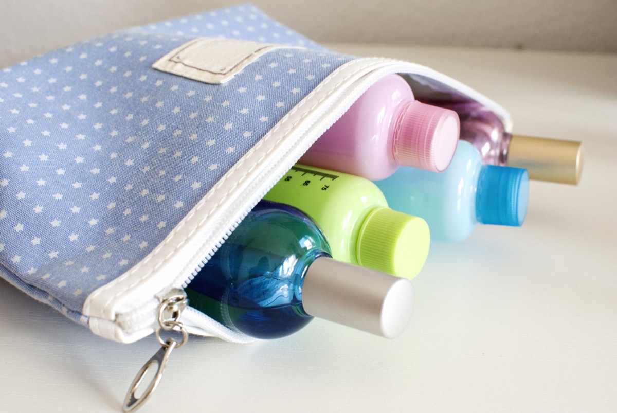 Toiletry bag with small toiletries