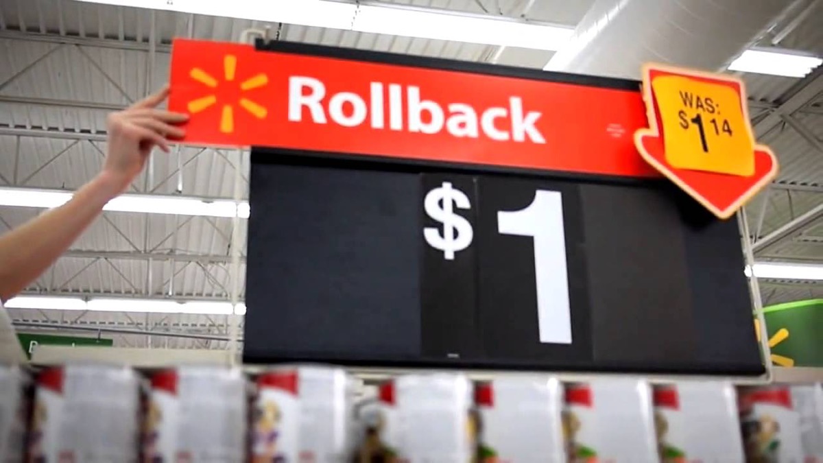 Walmart Rollback Sign From Commercial