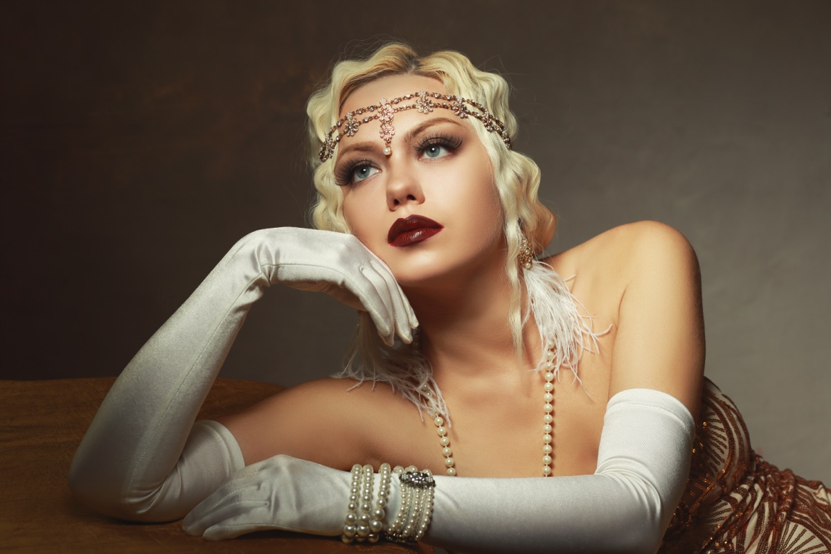 woman dressed as a flapper