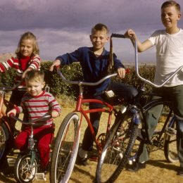 1960s kids on bikes
