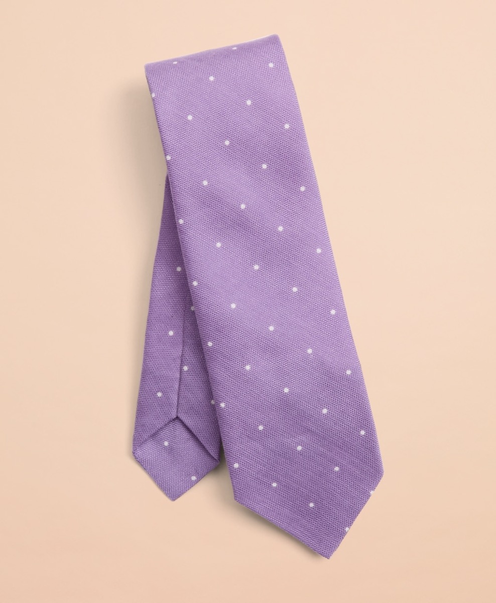 product photo, brooks brothers dotted twill tie