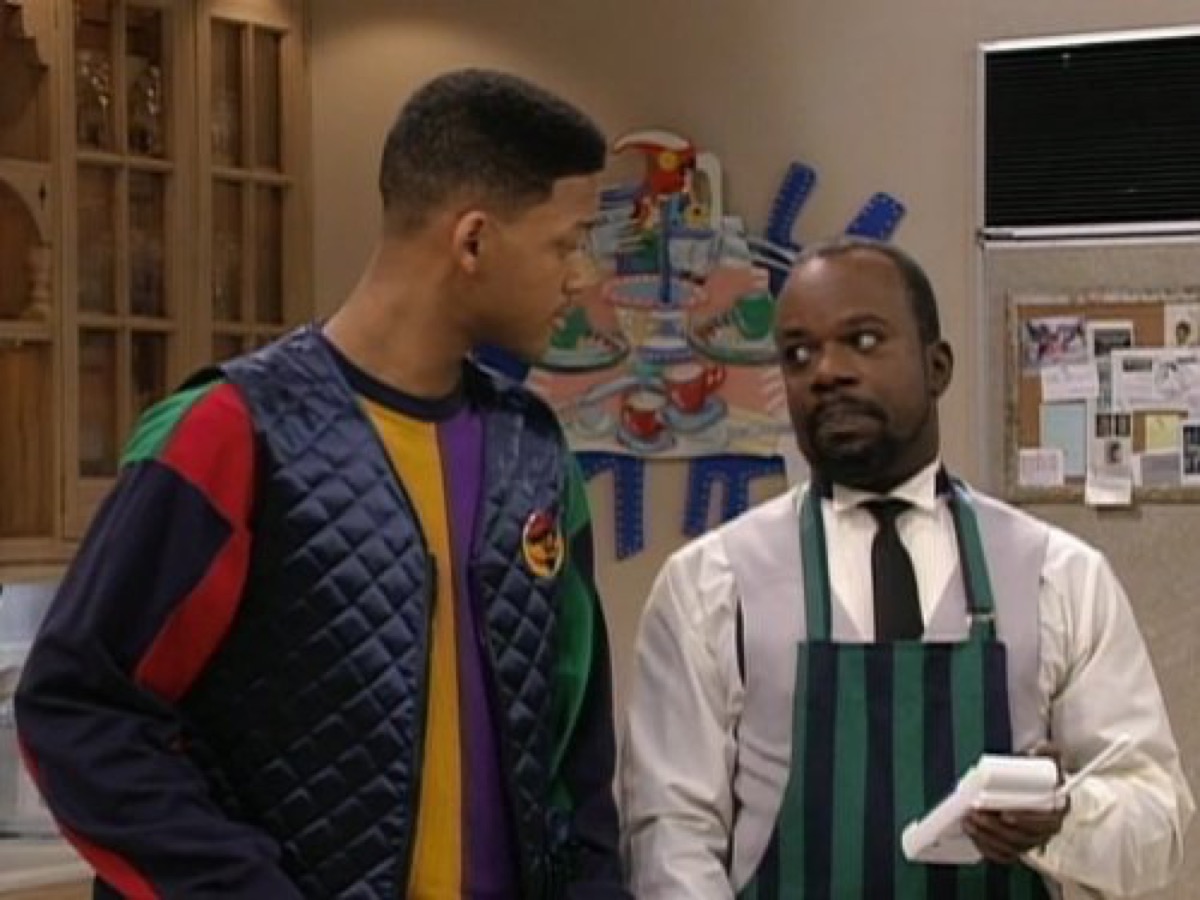 90s Fashion cross colors - Will Smith and Joseph Marcell in The Fresh Prince of Bel-Air (1990)