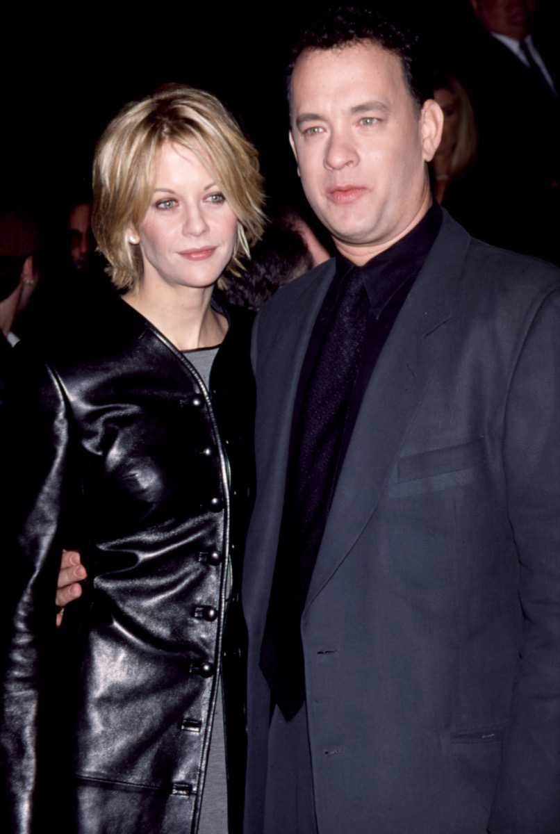 Celebrities Meg Ryan, Tom Hanks wear black at 1998 premiere of You've Got Mail