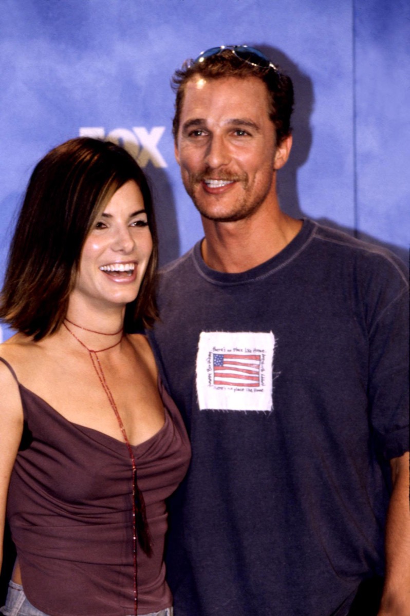 Celebrities Sandra Bullock and Matthew McConaughey at 1999 Teen Choice Awards
