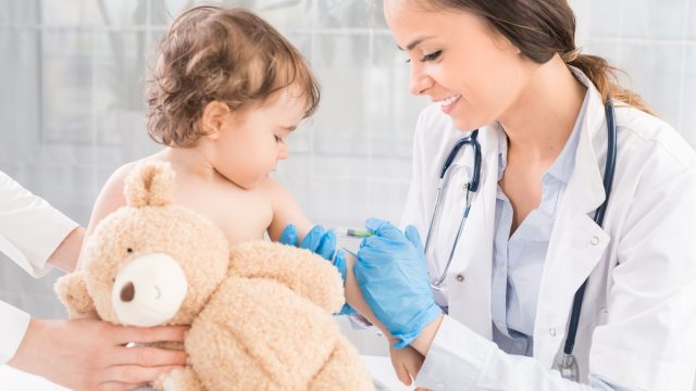 Baby at the Doctor's Office Getting a Vaccine, parenting is harder