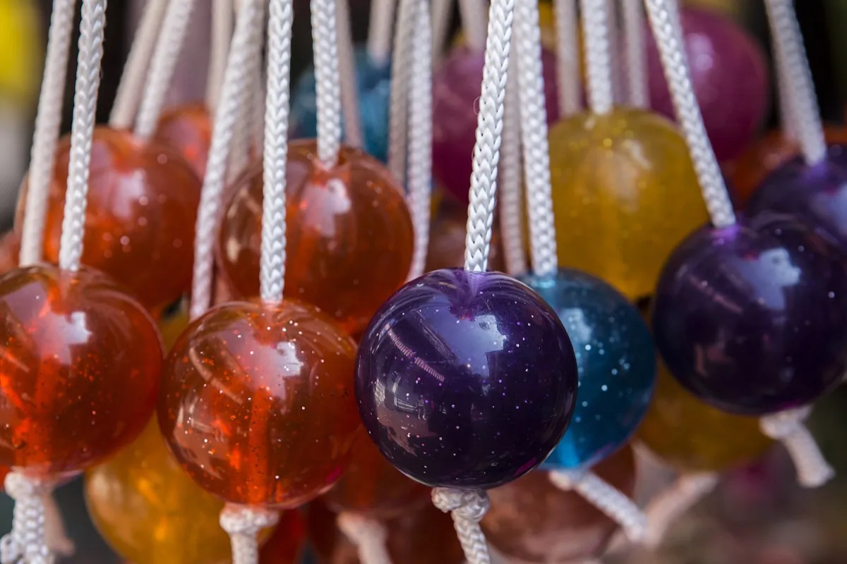 Colored Glittery Clackers - Image