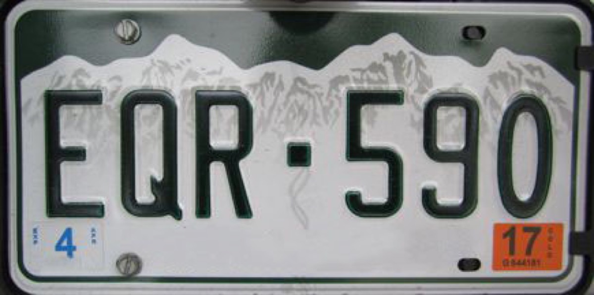 colorado license plate photoshopped