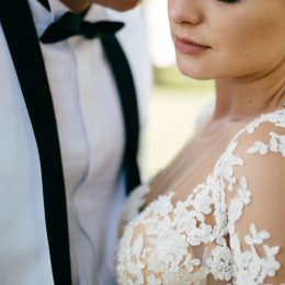 couple with an age gap on their wedding day