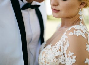 couple with an age gap on their wedding day