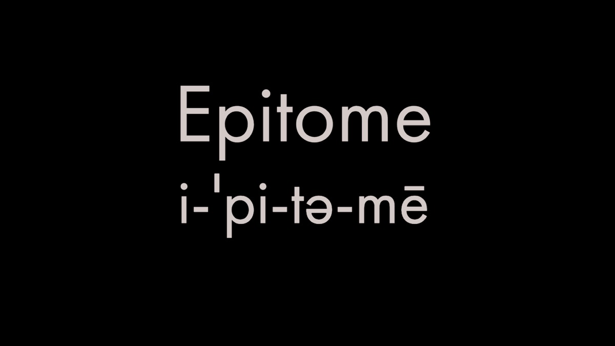 How to pronounce epitome