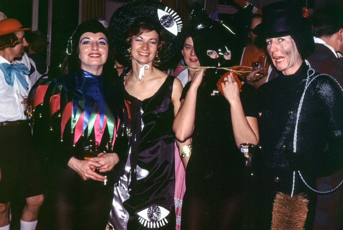 Group of Gals in Costume at a Party in the 1960s