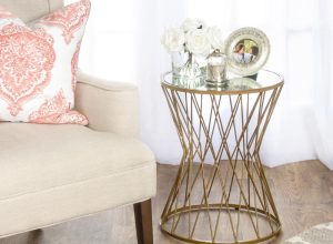 Gold Hourglass Accent Table Home Depot