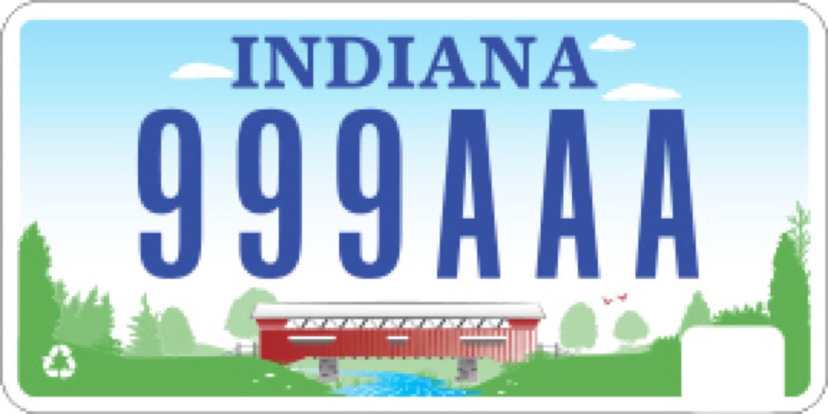indiana license plate