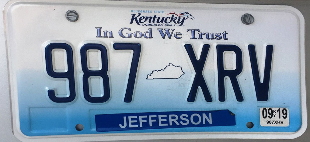 kentucky license plate