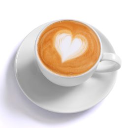 latte art coffee with heart - coffee puns