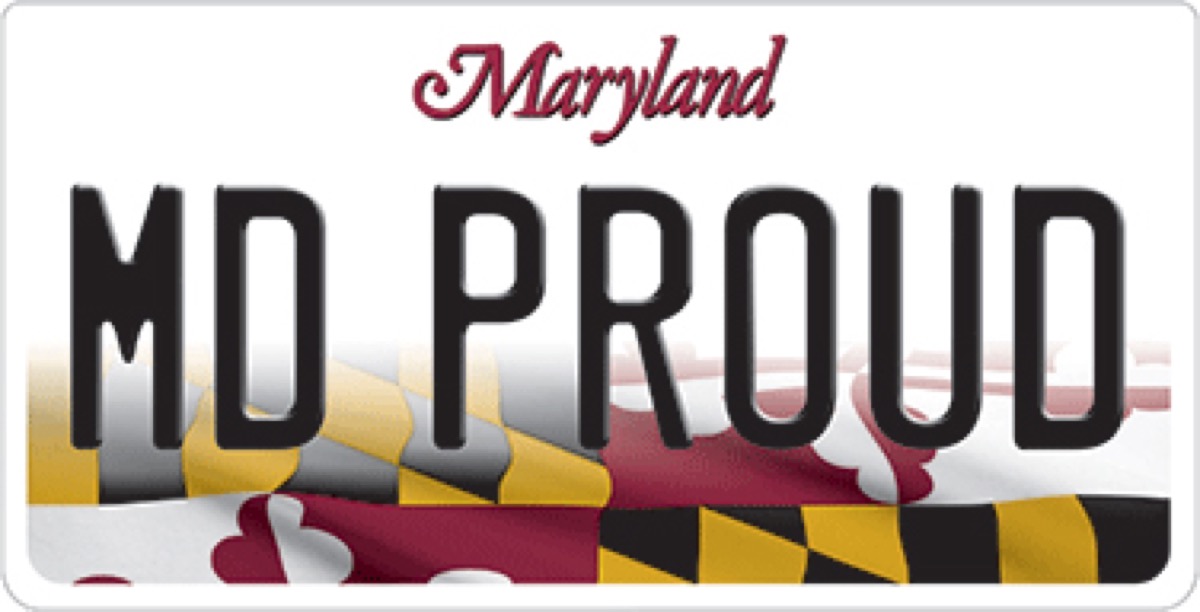 maryland license plate