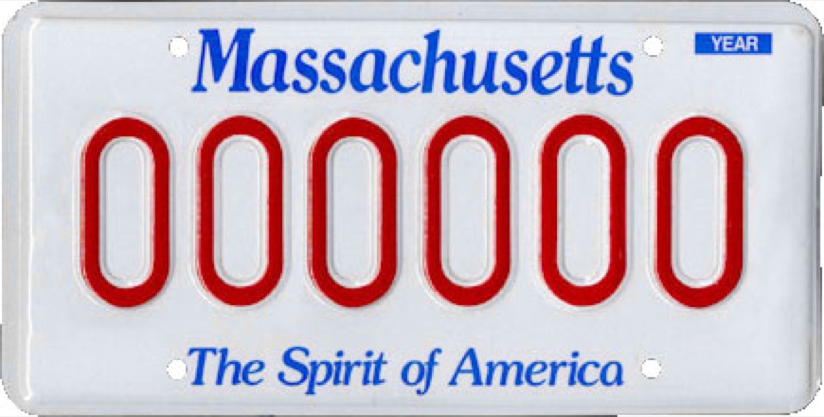 massachusetts license plate
