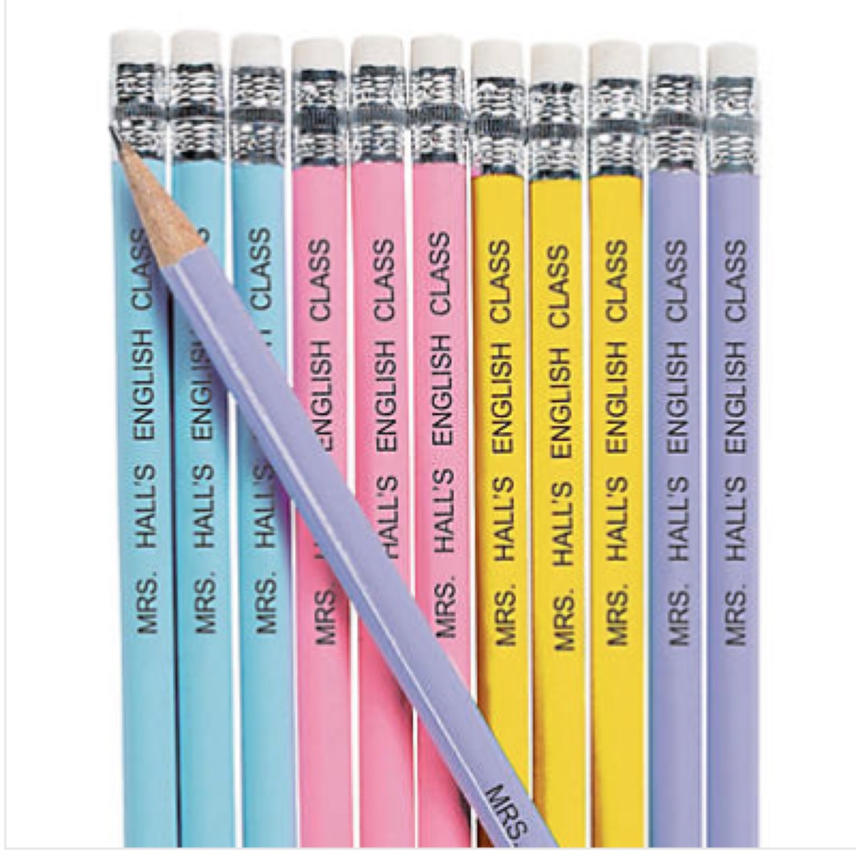 personalized pastel pencils, best teacher gifts