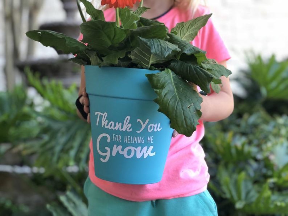 flower pot for teacher, teacher gifts